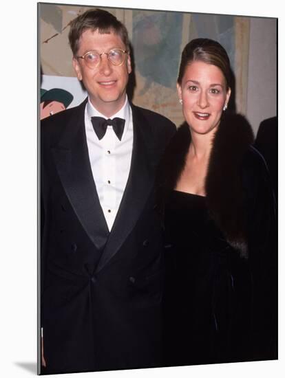 Microsoft Ceo Bill Gates W. Wife Melinda at for All Kids Foundation-null-Mounted Premium Photographic Print