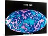 Microwave Map of Whole Sky, C1990S-null-Stretched Canvas