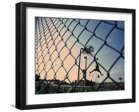 Mid Adult Man Playing Basketball-null-Framed Photographic Print