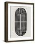 Mid Century Abstract Geometric I-Eline Isaksen-Framed Art Print