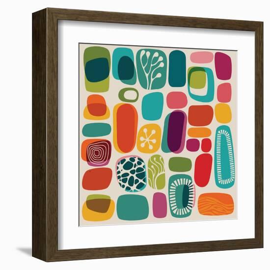 Mid-Century Abstract-Cyborgwitch-Framed Art Print