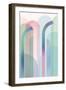 Mid Century Arches Pastel Rainbows 2-Urban Epiphany-Framed Art Print