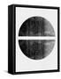 Mid Century Black Half Circles-Eline Isaksen-Framed Stretched Canvas