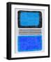 Mid Century Blue and Light Blue Study-Eline Isaksen-Framed Art Print