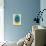 Mid Century Blue Circle and Half Moons-Eline Isaksen-Stretched Canvas displayed on a wall