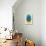 Mid Century Blue Circle and Half Moons-Eline Isaksen-Stretched Canvas displayed on a wall