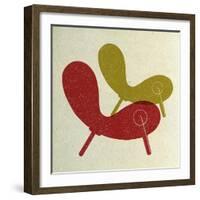 Mid Century Chair Collage I-Anita Nilsson-Framed Art Print