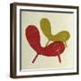 Mid Century Chair Collage I-Anita Nilsson-Framed Art Print