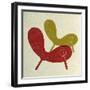 Mid Century Chair Collage I-Anita Nilsson-Framed Art Print