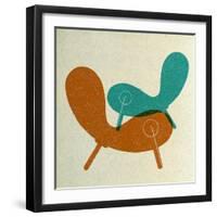 Mid Century Chair Collage II-Anita Nilsson-Framed Art Print