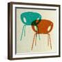 Mid Century Chairs Design III-Anita Nilsson-Framed Art Print