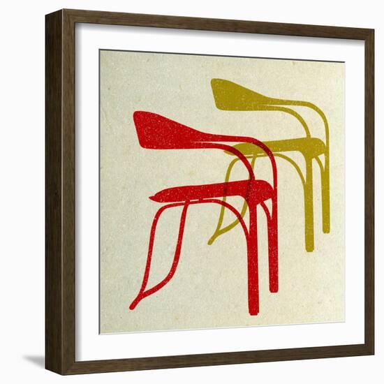 Mid Century Chairs Print II-Anita Nilsson-Framed Art Print