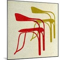 Mid Century Chairs Print II-Anita Nilsson-Mounted Art Print