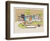 Mid-Century Christmas #1 - Chrysler Black Dog-Larry Hunter-Framed Giclee Print