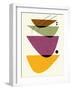 Mid Century Floating Bowls III-Eline Isaksen-Framed Art Print