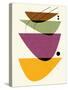 Mid Century Floating Bowls III-Eline Isaksen-Stretched Canvas