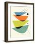 Mid Century Floating Bowls V-Eline Isaksen-Framed Art Print