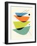 Mid Century Floating Bowls V-Eline Isaksen-Framed Art Print