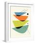 Mid Century Floating Bowls V-Eline Isaksen-Framed Art Print