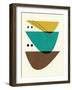 Mid Century Floating Bowls VI-Eline Isaksen-Framed Art Print