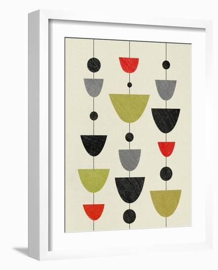 Mid Century Floating Ornament IV-Eline Isaksen-Framed Art Print