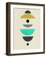 Mid Century Floating Shapes II-Eline Isaksen-Framed Art Print