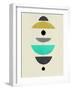 Mid Century Floating Shapes II-Eline Isaksen-Framed Art Print