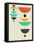 Mid Century Floating Shapes III-Eline Isaksen-Framed Stretched Canvas