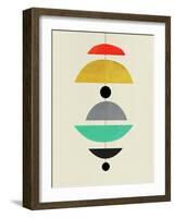 Mid Century Floating Shapes-Eline Isaksen-Framed Art Print