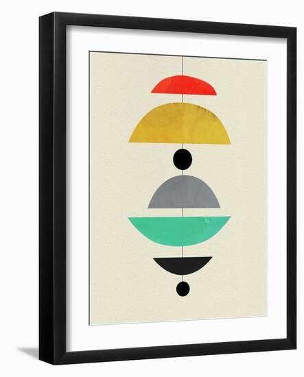 Mid Century Floating Shapes-Eline Isaksen-Framed Art Print