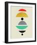 Mid Century Floating Shapes-Eline Isaksen-Framed Art Print