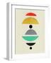 Mid Century Floating Shapes-Eline Isaksen-Framed Art Print