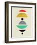 Mid Century Floating Shapes-Eline Isaksen-Framed Art Print