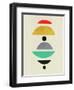 Mid Century Floating Shapes-Eline Isaksen-Framed Art Print