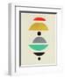 Mid Century Floating Shapes-Eline Isaksen-Framed Art Print