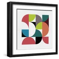 Mid Century Geometric Collage IV-Eline Isaksen-Framed Art Print