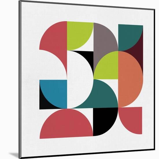 Mid Century Geometric Collage IV-Eline Isaksen-Mounted Art Print