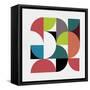 Mid Century Geometric Collage IV-Eline Isaksen-Framed Stretched Canvas