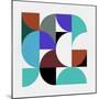 Mid Century Geometric Collage V-Eline Isaksen-Mounted Art Print