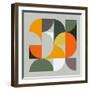 Mid Century Geometric Collage-Eline Isaksen-Framed Art Print