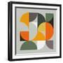 Mid Century Geometric Collage-Eline Isaksen-Framed Art Print