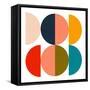 Mid Century Geometric Color Play 1-Ana Rut Bre-Framed Stretched Canvas