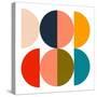 Mid Century Geometric Color Play 1-Ana Rut Bre-Stretched Canvas