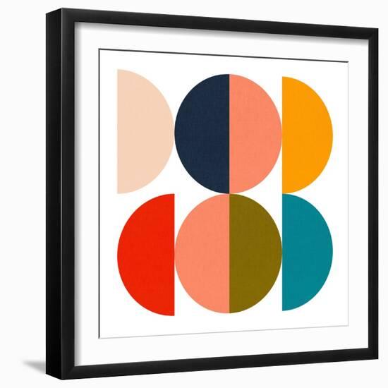 Mid Century Geometric Color Play 1-Ana Rut Bre-Framed Photographic Print