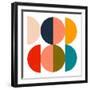 Mid Century Geometric Color Play 1-Ana Rut Bre-Framed Photographic Print