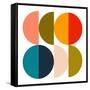 Mid Century Geometric Color Play 2-Ana Rut Bre-Framed Stretched Canvas