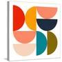 Mid Century Geometric Color Play 4-Ana Rut Bre-Stretched Canvas