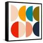 Mid Century Geometric Color Play-Ana Rut Bre-Framed Stretched Canvas