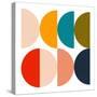 Mid Century Geometric Color Play-Ana Rut Bre-Stretched Canvas