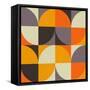 Mid Century Geometric Pattern IV-Eline Isaksen-Framed Stretched Canvas